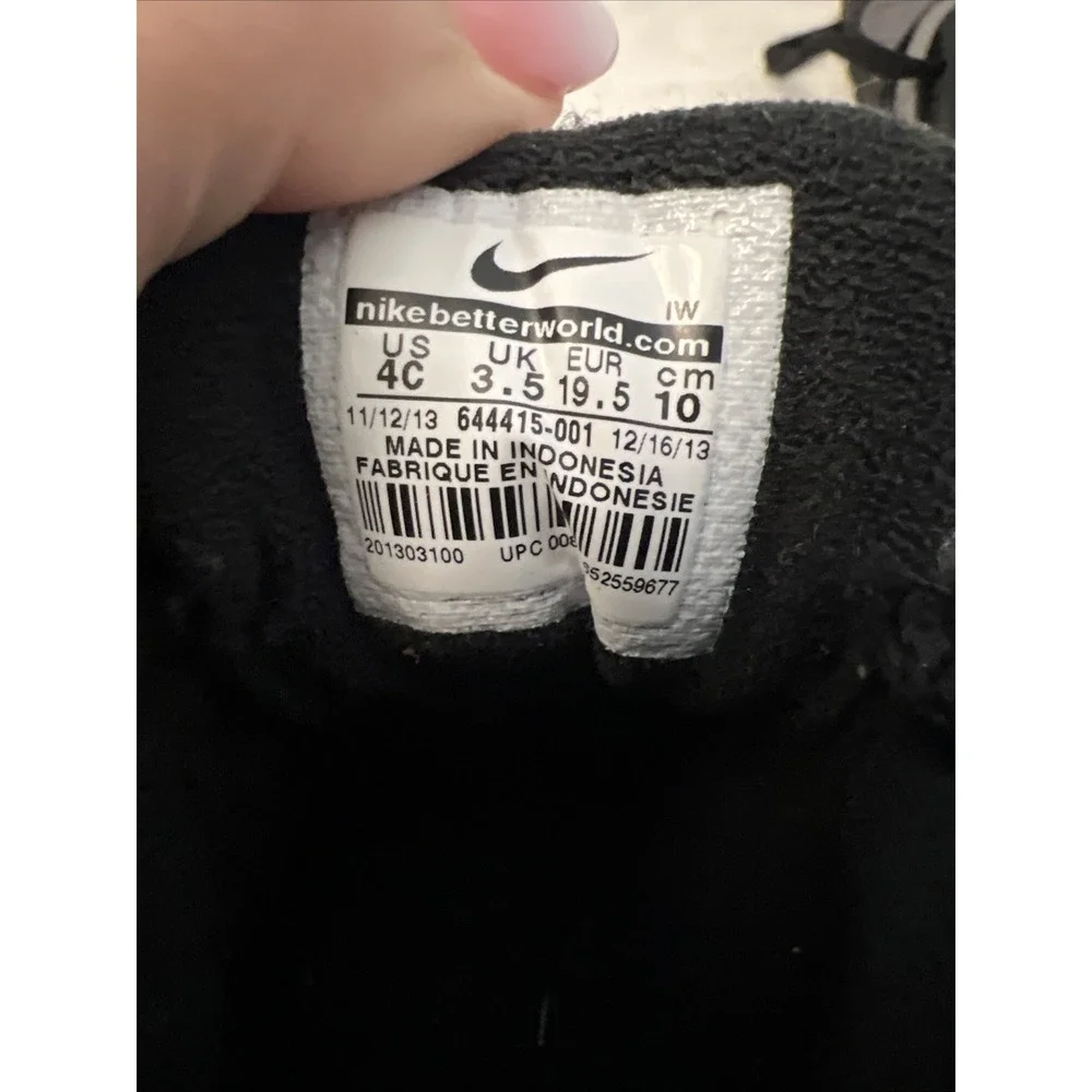 Sneakers Baby Toddler Sz 4C Jordan 1 Low‎ Flex (TD) Black Color 554721-100 Box
